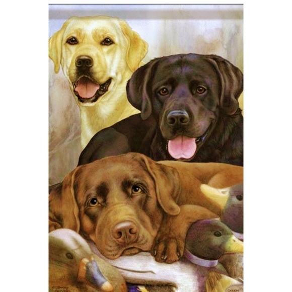 Other - Garden Flag- New- Golden , Black and Chocolate Lab